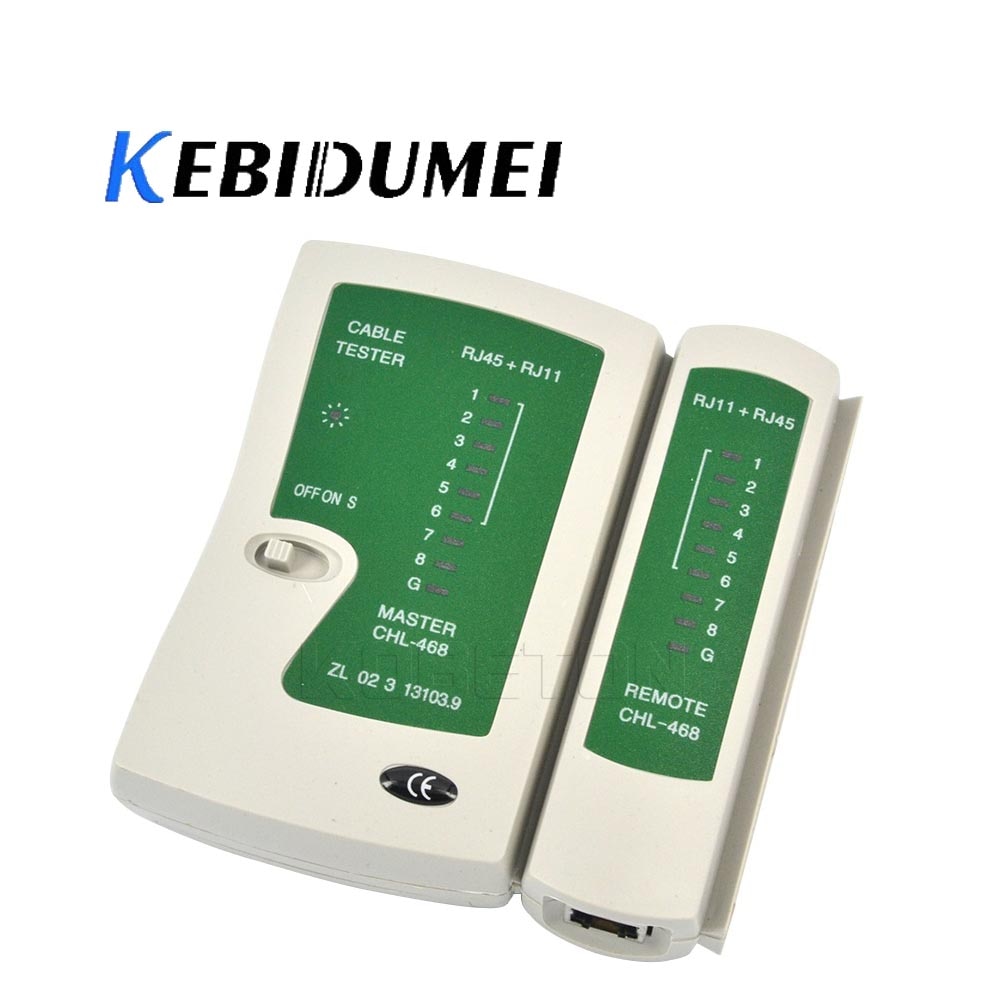 Kebidumei Netwerk Lan Kabel Tester Cat 5/Cat 5e/Kat 6/UTP kabels met RJ-11 & RJ-45