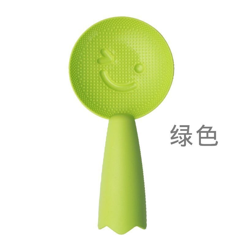 Household Rice Spoon Non-stick Smiley Face Rice Spoon Plastic Rice Cooker Rice Shovel Rice Cooker Cute Tablespoon Set: Green