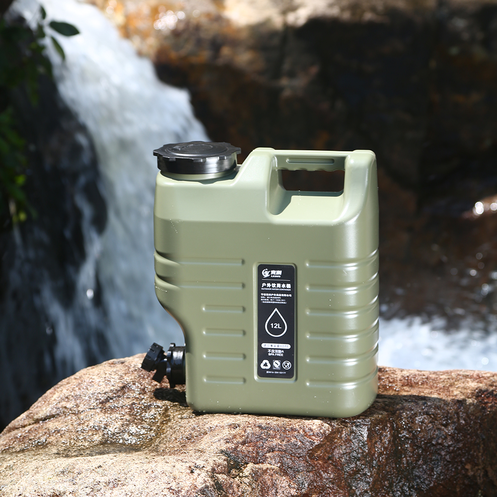 3.2 Gallon/12L Water Bucket Truly No Leakage BPA Free Drink Dispenser Multifunction for Outdoor Camping/Hiking Emergency Storage
