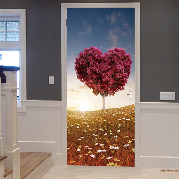 Pegatinas 3D de 77x200cm para puerta de baloncesto y pared de ladrillo para sala de estar, dormitorio, autoadhesivo de PVC, decoración del hogar, papel tapiz DIY, calcomanía Mural: MT185