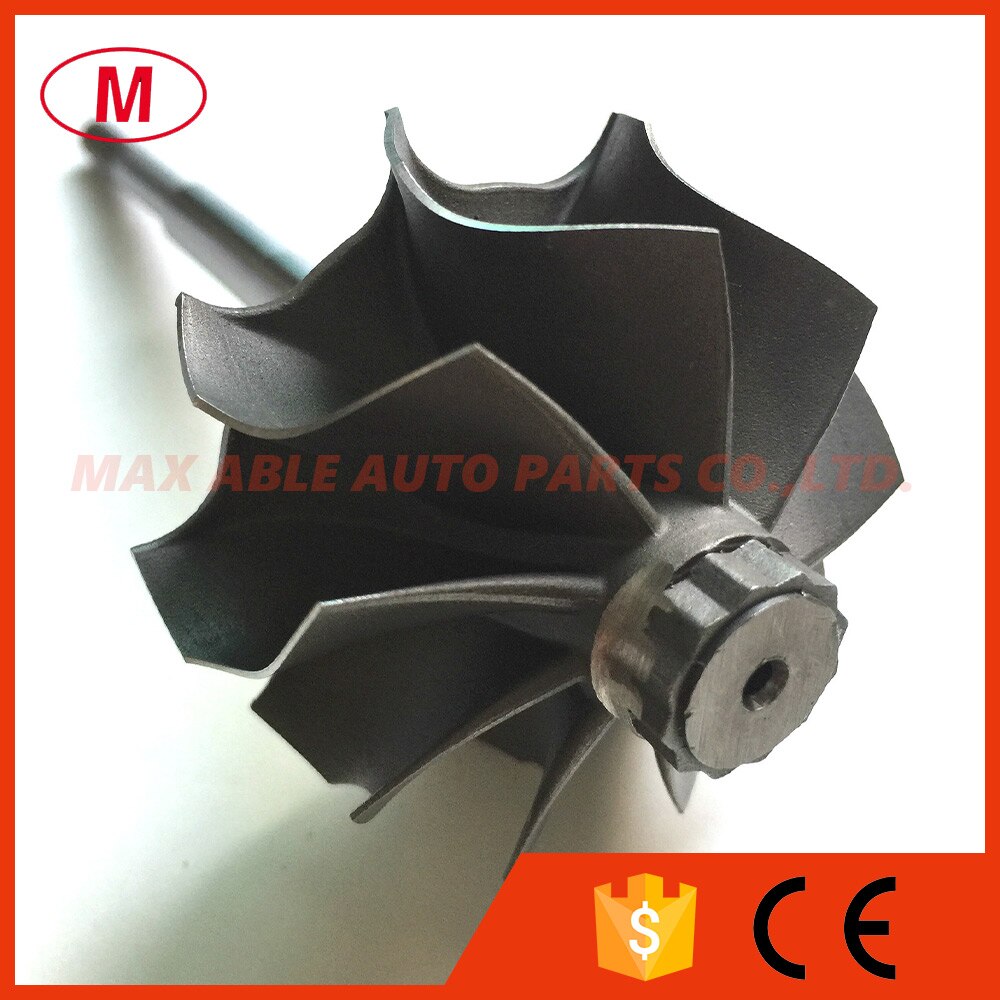 GT2860R Ball bearing Turbo turbine shaft&wheel/Turbo turbine wheel 46.95/53.7mm 9 blades 103mm for Thurbocharger