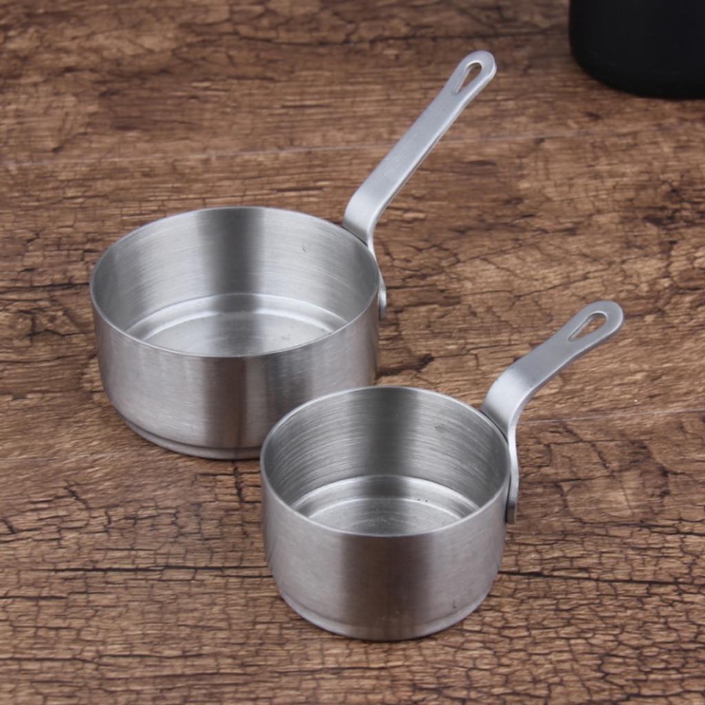 2 pak rustfrit stål mælkepande smør kaffe mælkevarmer mini smør smeltedigel, køkken kogende kogegrej sæt