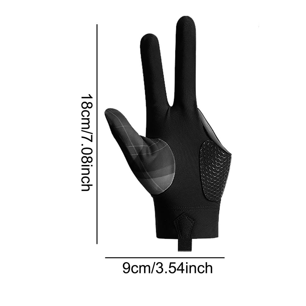 Billiards Glove Left Right Hand 3 Finger Snooker Billiard Glove Non Slip Stickers Elastic Billiard Training Gloves Accessories: Yellow