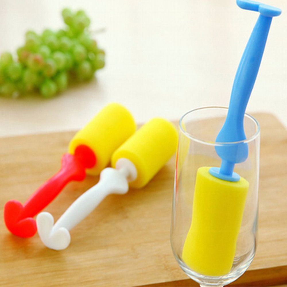 Safety Cup Cleaner Sponge Brush Baby Feeding Milk Bottle Nipple Cleaning Tool Easy to Use