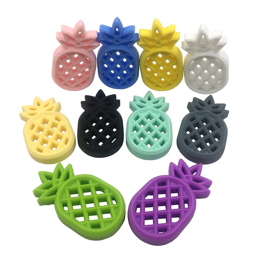 Child DIY Pacifier Pineapple Silicone Teether Bite Resistance Baby Teething Toys Safety Molar