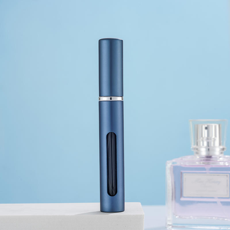 5ml Perfume Spray Bottle Portable Refillable Glass Bottles Empty Cosmetic Containers Travel Aluminum Perfume Atomizer: Blue