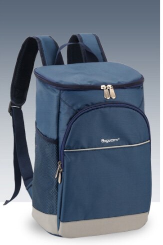 600D Oxford Grote Koeltas Thermo Lunch Picknick Doos Geïsoleerde Cool Rugzak Ijs Vers Carrier Thermische Schoudertassen: NAVY SMALL