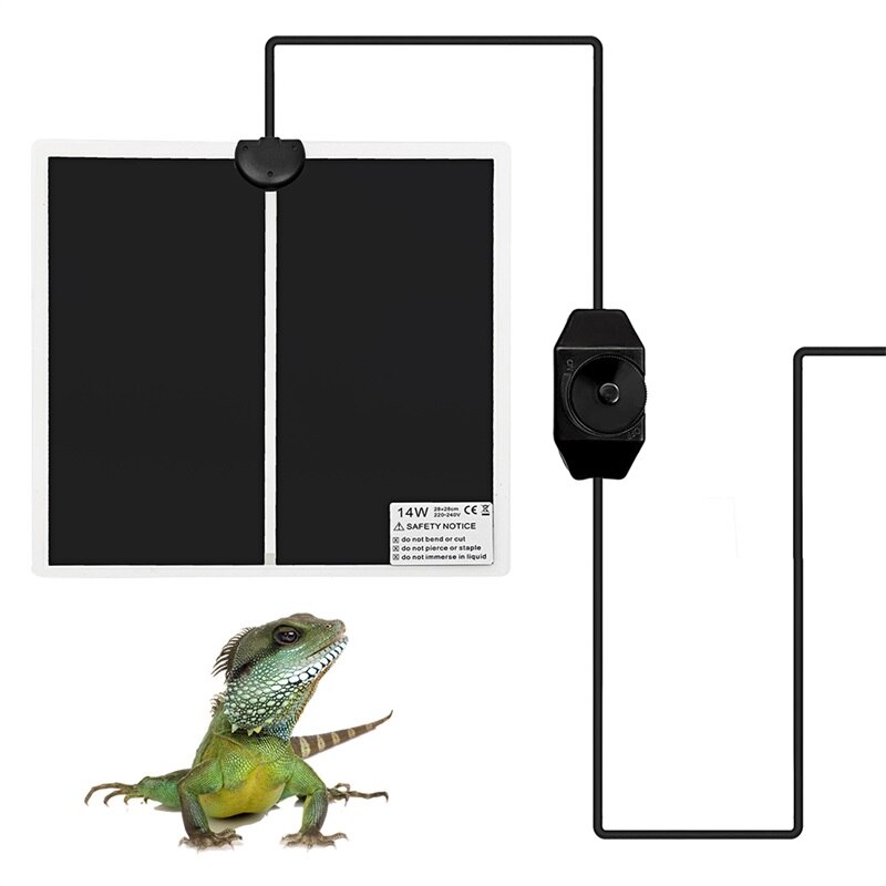 Alfombrilla de calor para Terrario de Reptiles, almohadilla de calor para escalada de mascotas, 5W/7W/14W/20W/45W, manta eléctrica para Reptiles, suministros: US 14W