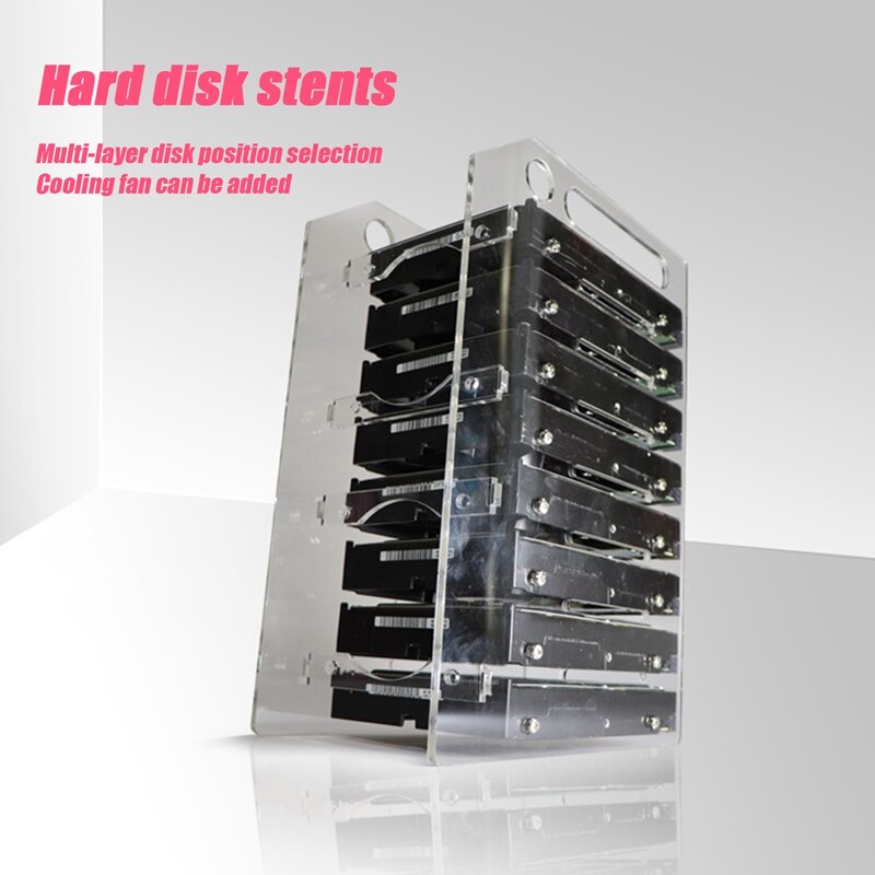 3.5 Inch Hdd Harde Schijf Kooi 8X3.5 Inch Hdd Kooi Rack Diy Hard Disk Case Voor Btc Mijnbouw Computer Opslag uitbreiding