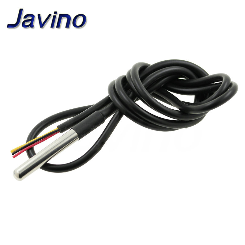 DS18b20 sonda de temperatura sensor de temperatura 1M 2M 3M DS1820 paquete de acero inoxidable impermeable 18B20 100cm/200cm/300cm