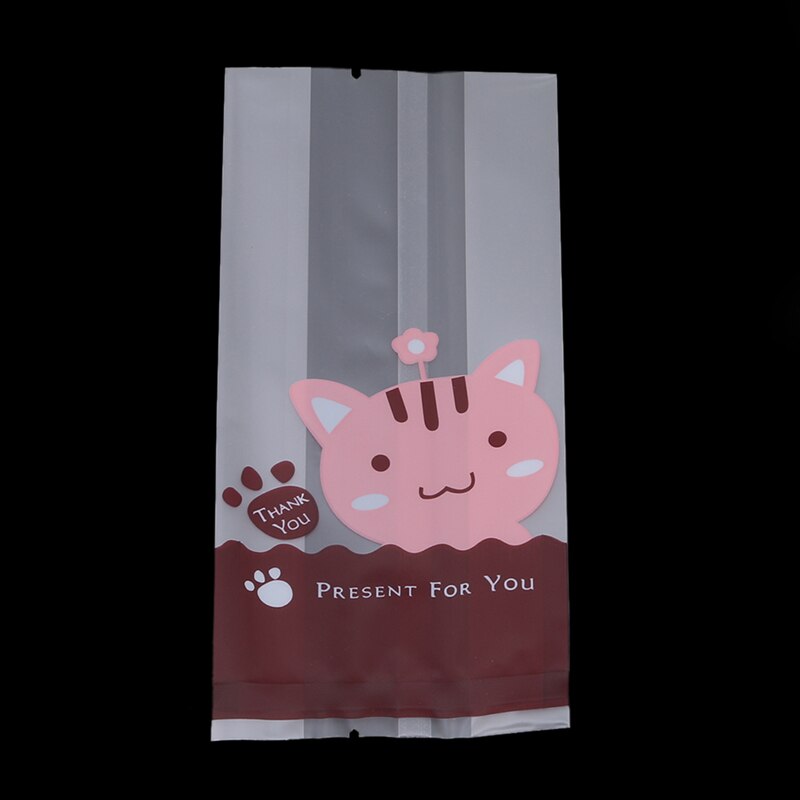 50Pcs/pack Cute Dog Cat Pattern Biscuit Cookie Bag Baking Packs Sac Plastique Plastic Packaging For Cookies Bolsas De Regalo