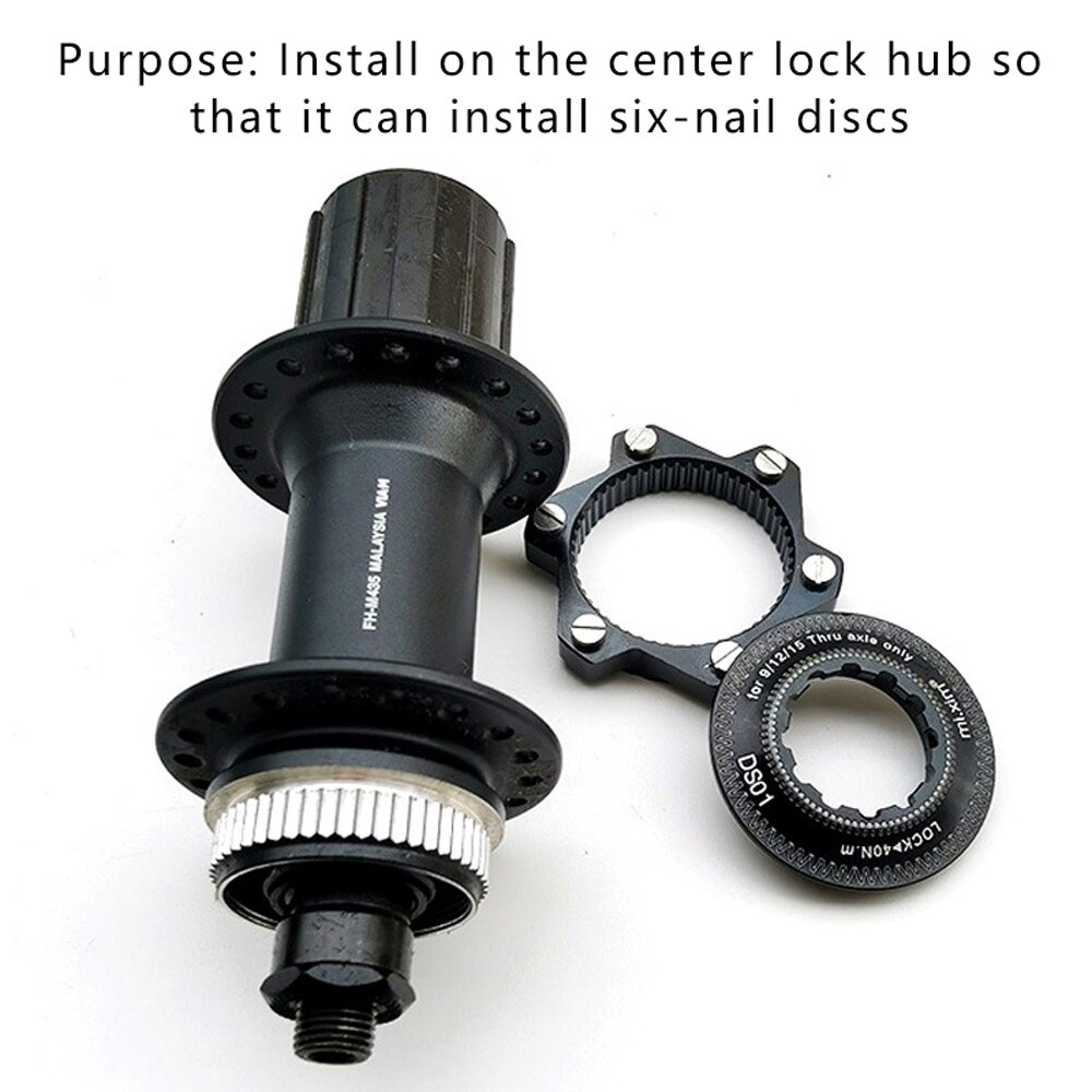 Bicycle Centerlock To 6-Hole Adapter Bicycle Disc Brake Center Lock Conversion 6 Bolt Rotors Bike Hub Adapter