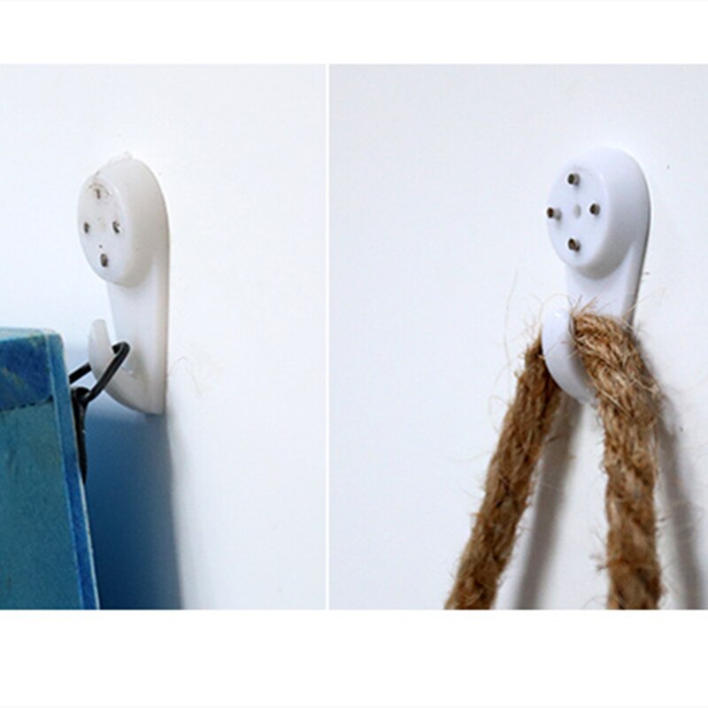 10 pçs decoração de parede instalação ganchos sem costura prego cozinha sala estar quarto casa diariamente pendurado parede gancho invisível branco