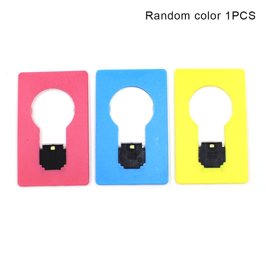 Practical Portable Pocket Led Card Light Lamp Ultra-Thin Small Colorful Night Light Lamps & Lighting