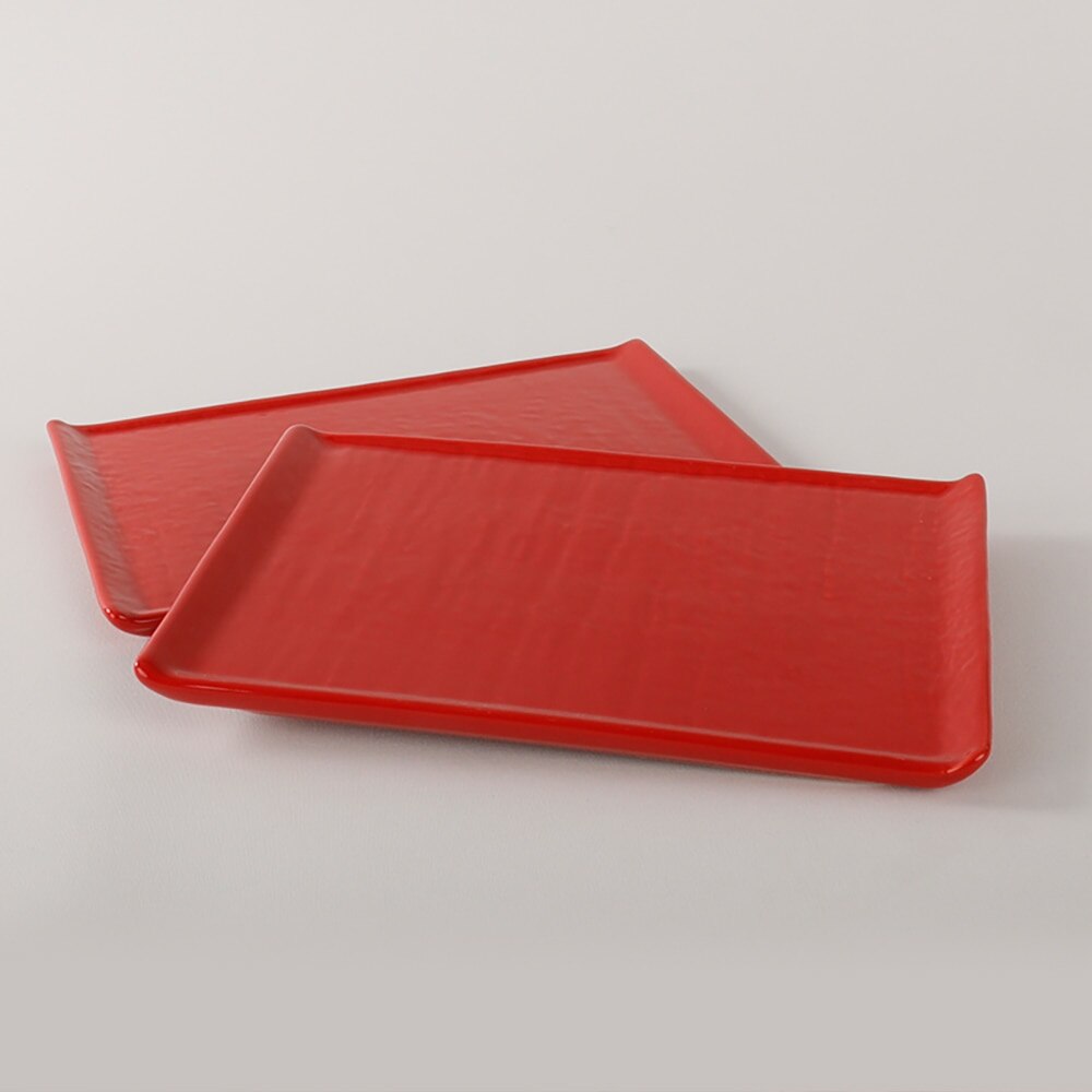 Keramika Ceramic -Set Doğaltaş Dinner /Salad Plate 24 cm 2 Prc - Matt Red, plate, platter, ceramic tray, kitchen, salatad