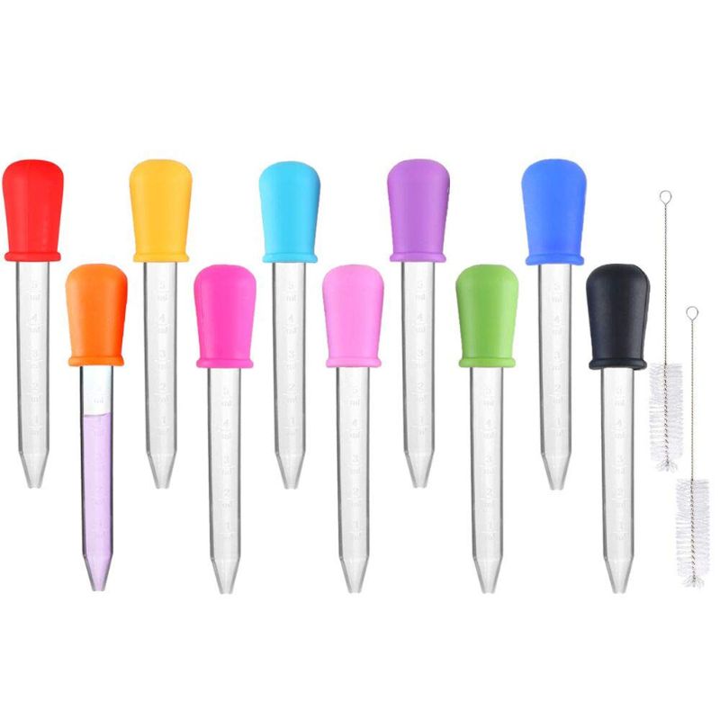 10 Stck Baby Tropfer Medizin Zubringer Art Medizin Gerät Silikon Pipette Flüssigkeit Lebensmittel Tropfer Kleinkind Utensilien 5ml: 1 einstellen