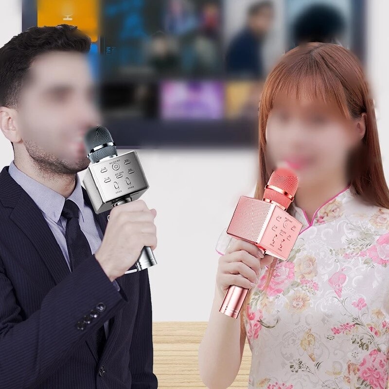 Wireless bluetooth karaoke microphone micro mic for singing home phone mobile cell children kids blutooth condenser karoke child