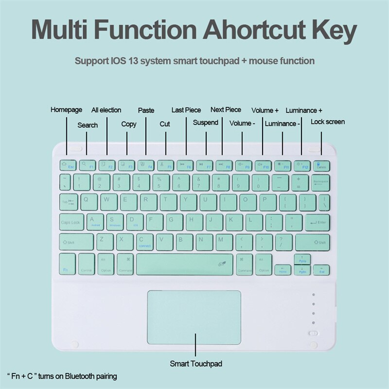 Rechargeable Bluetooth-compatible Keyboard for iPad Macbook Samsung Mini Wireless Keyboard For Smartphone Android IOS Windows
