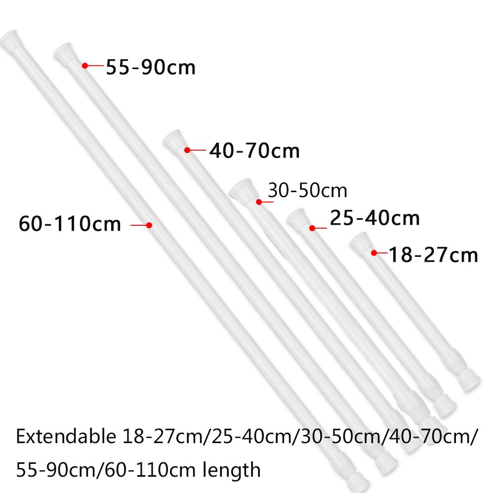 Multi Purpose Spring Load Durable Loaded Hanger Hanging Rods Bathroom Product Extendable Sticks Curtain Telescopic Pole