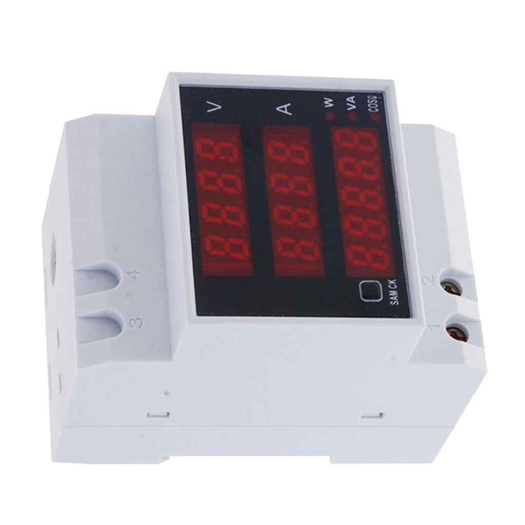 AC80-300V 100A Lärm-Schiene Digitale Multi Funktion Meter Messgerät Multimeter Spannung Strom Energie Strom Meter LED-anzeige