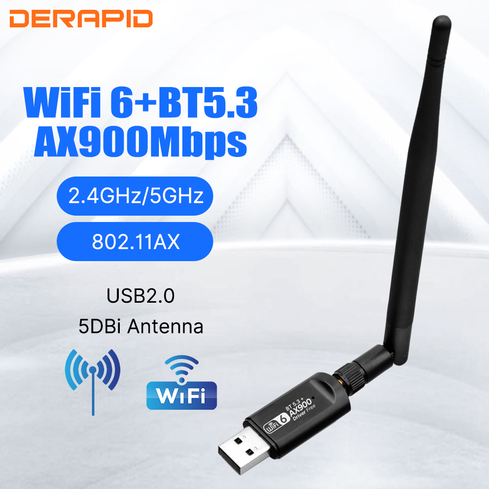 AX900 USB-WLAN-Adapter Dual Band Bluetooth 5.3 2-in-1 Wi-Fi 6 Dongle Wireless Receiver für PC/Laptop-Treiber kostenlos für Win10/11: Default Title