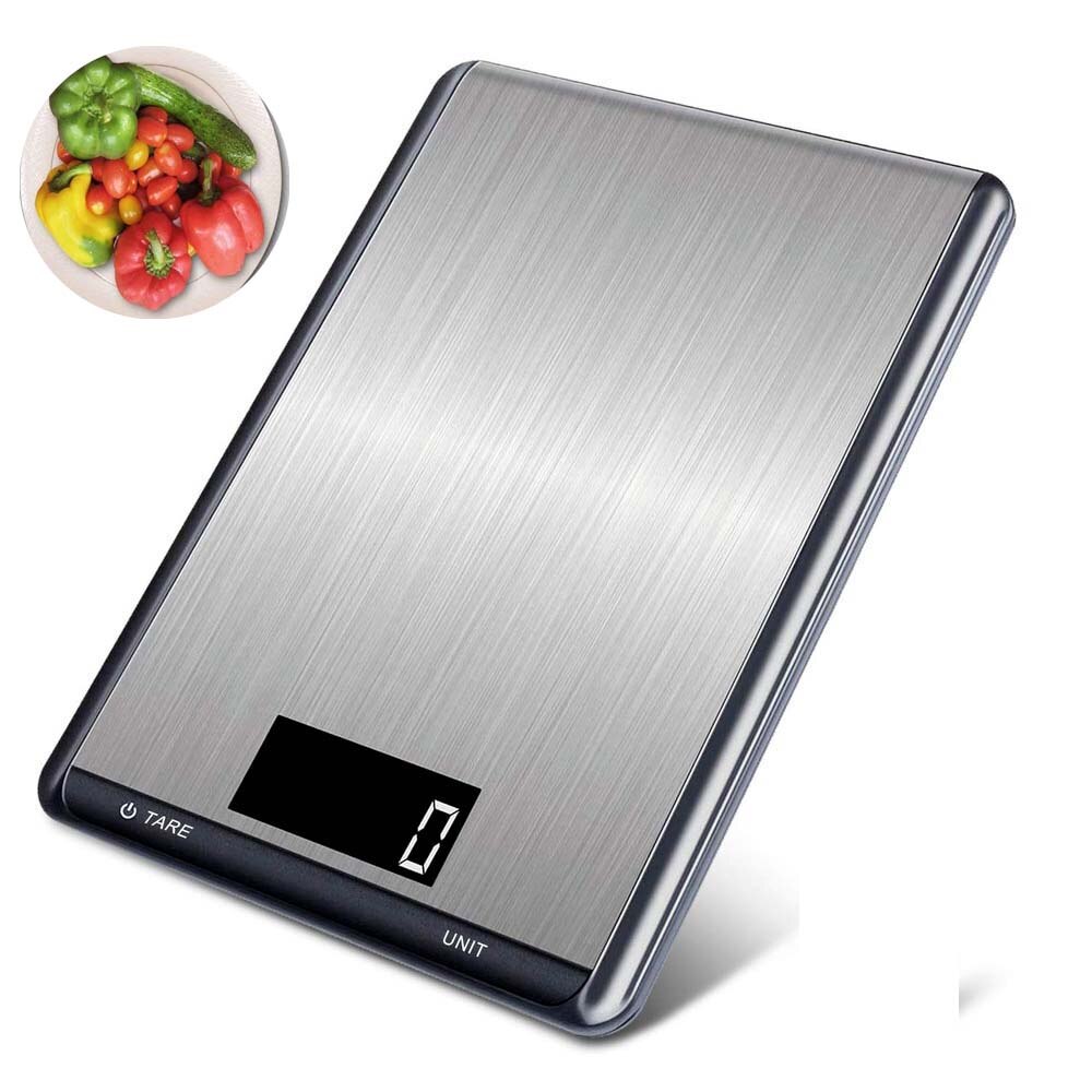 Digital Kitchen Scales LCD Backlight Display Stainless Steel Electronic Food Weight Balance Scales For Kitchen Cooking5/10Kg/1g