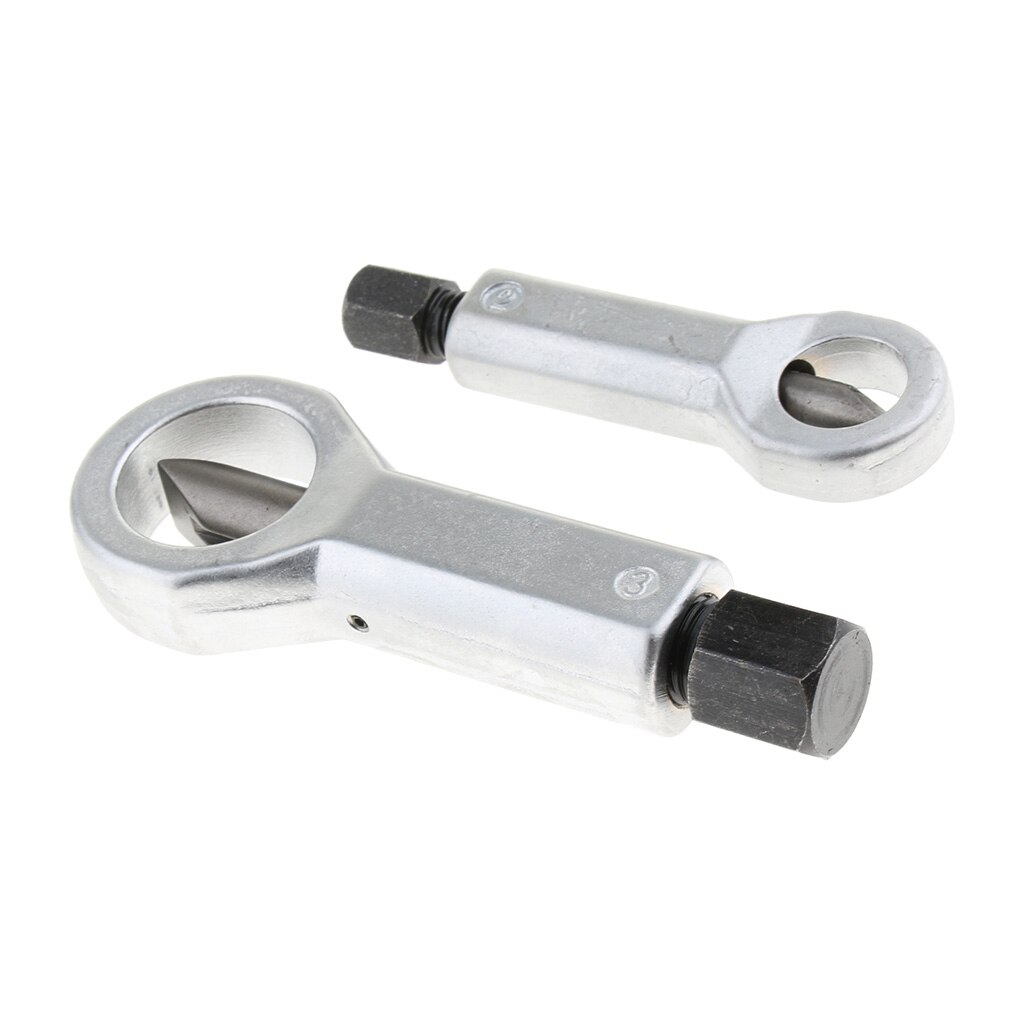 2pcs Nut Splitter Set (for 0-18mm and 12-30mm), Broken Damaged Screw Nut Removal Splitting Tools