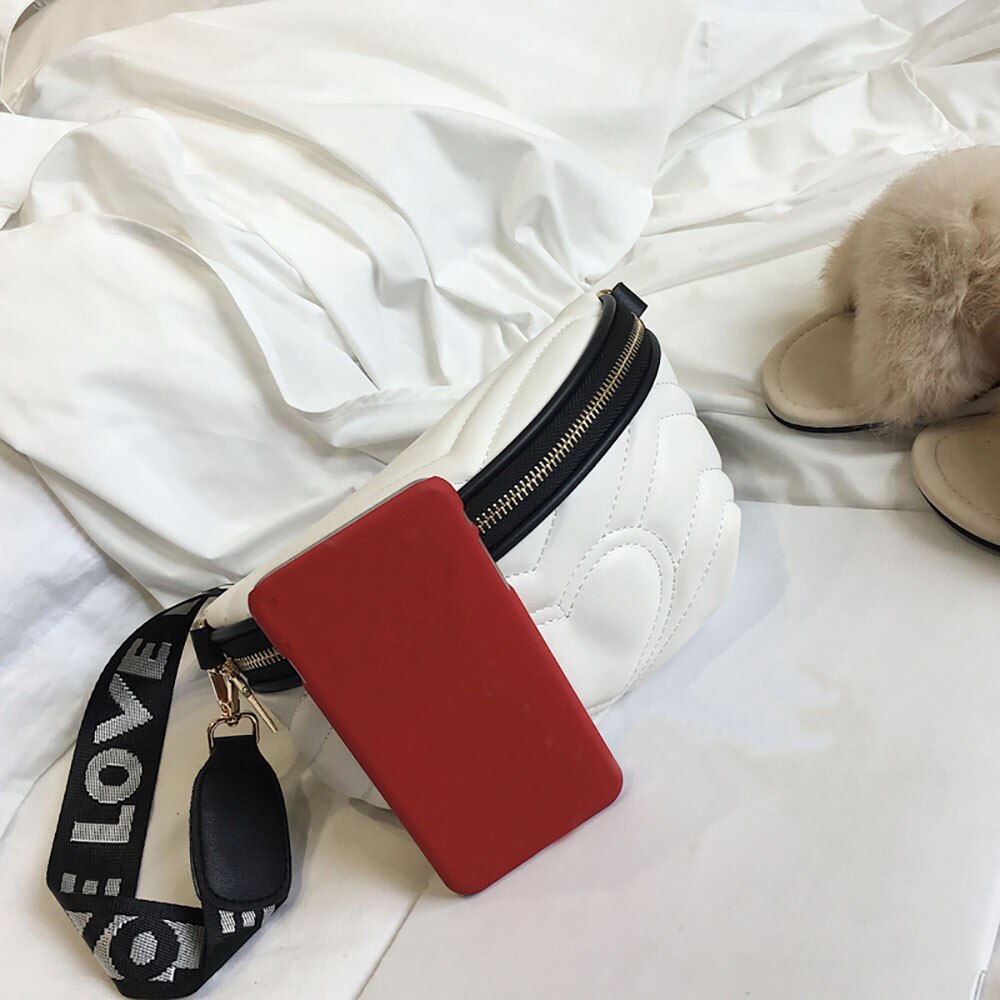 Kvinde taske kærlighed crossbody skulderlomme vild bryst marsupio donna mave tasker til kvinder banan sacoche sac banan