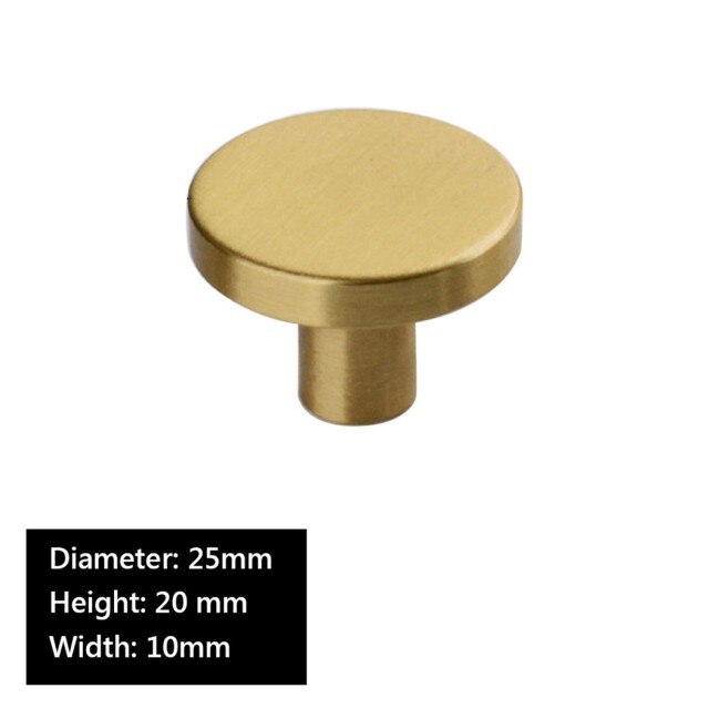 Hardware Handles Pull Kitchen Knobs Modern Polished Round Satin With Screw: 25 20mm