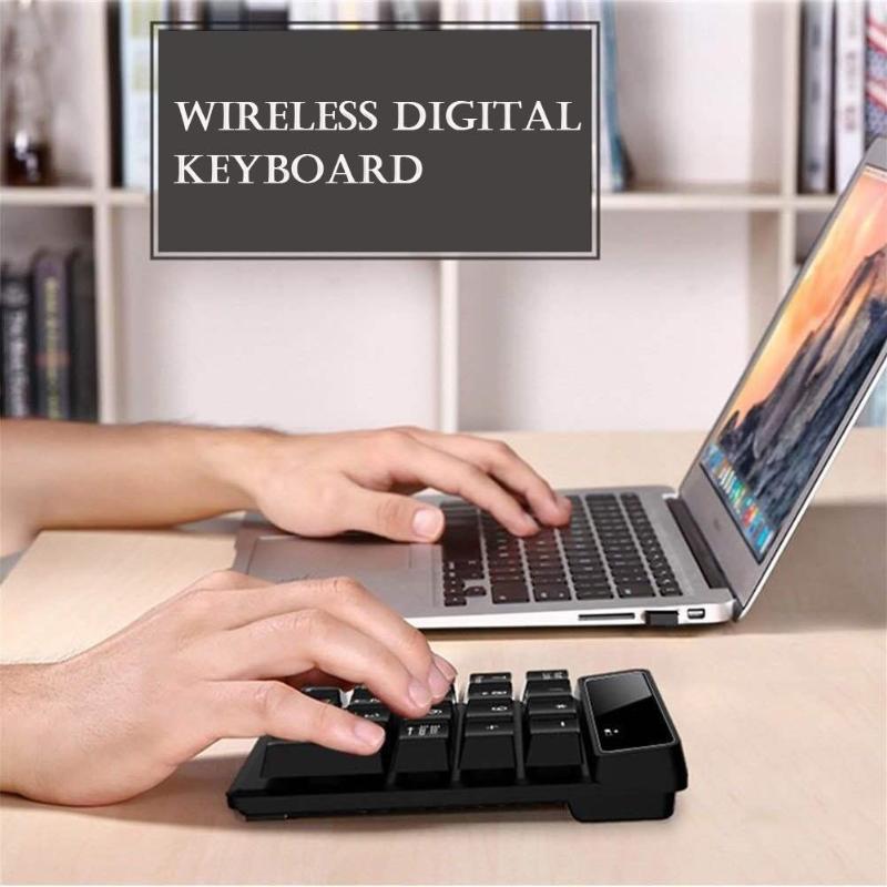 2.4G USB Wireless Mini Digital Keyboard 19 Keys Waterproof Number Keypad Support