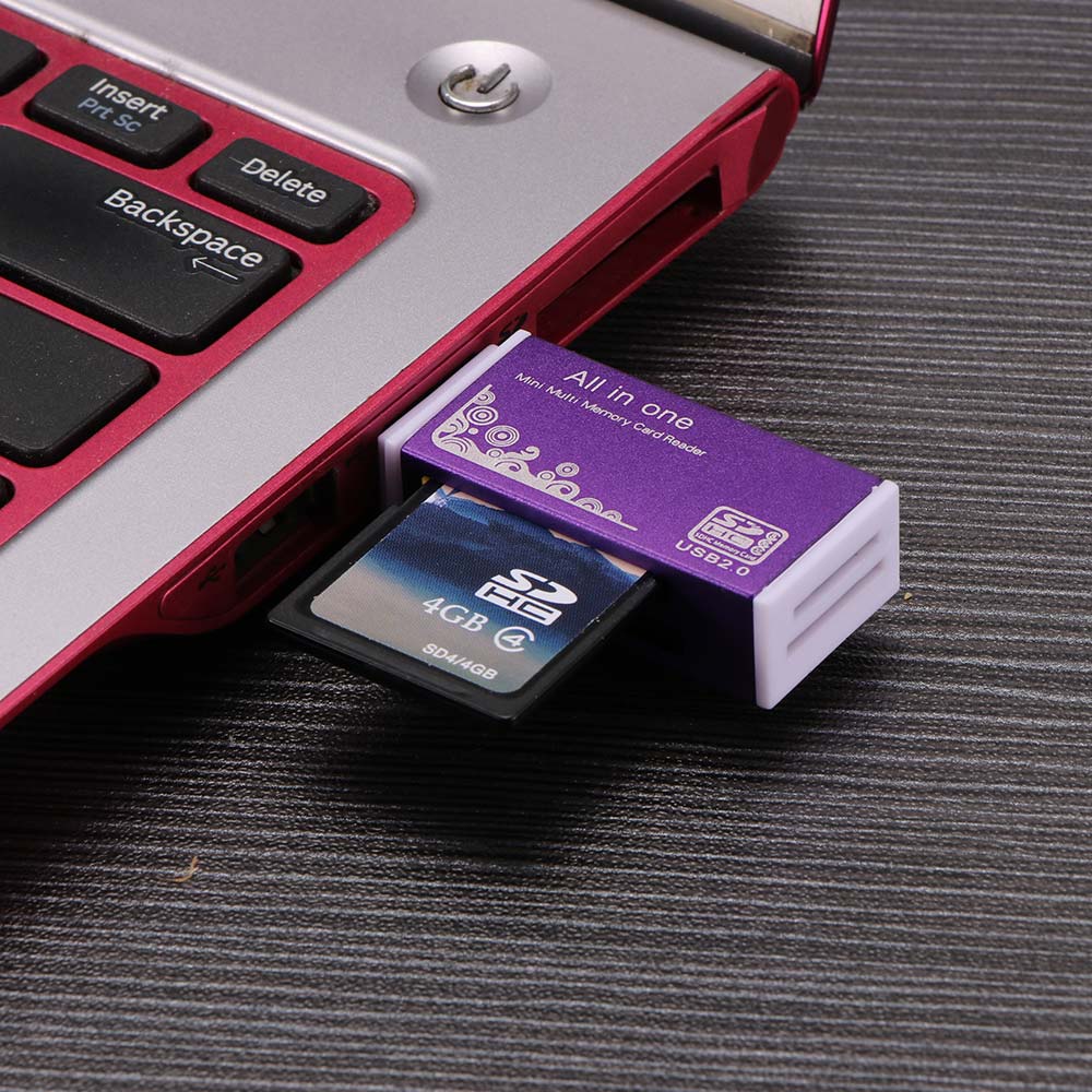 Pro duo geheugenkaartlezer adapter 4 in 1 usb 2.0 micro sd/tf sdhc mini kaartlezer kleur willekeurige mini kaartlezer