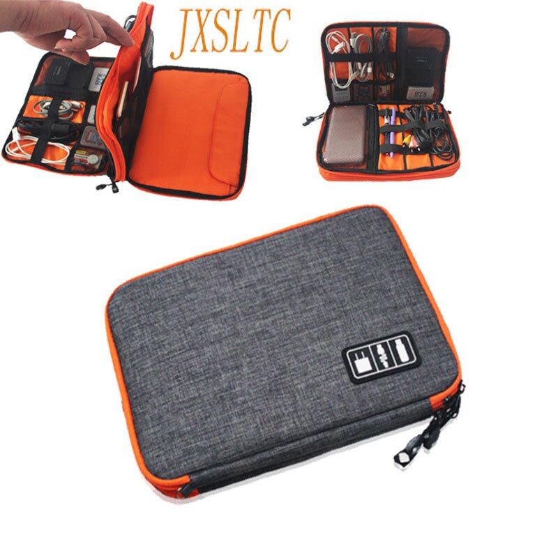 Jxsltc datakabel reiseveske praktisk øretelefon wire bag power line usb flash disk veske digitalt tilbehør bag a -332