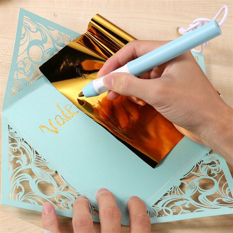 Kalligraphie Spitze deutlich Spitze Heizung Heißer Stanzen Stift einstellen HinzufüGen Glänzende Handschrift Stimmung Und Schimmernden Akzent Zu Ihrem Projekt