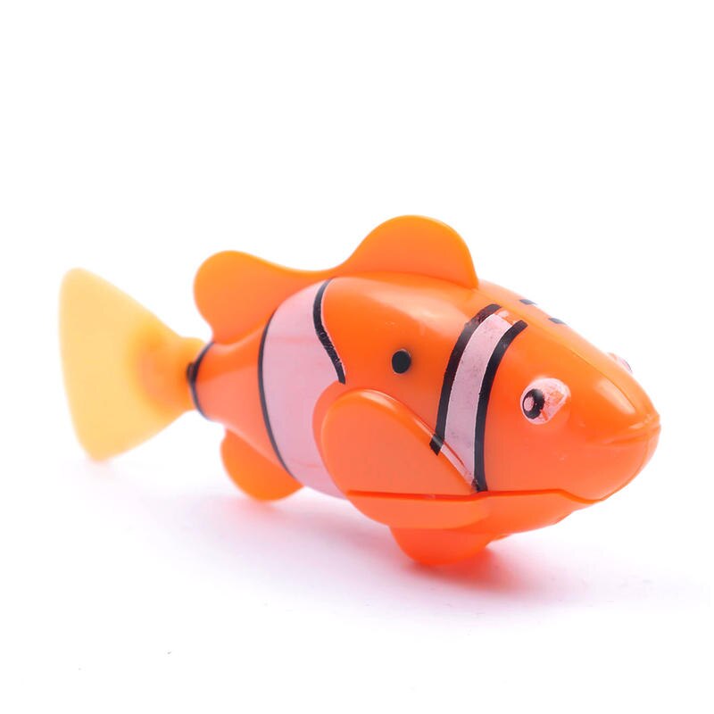 1 stücke kunststoff Aktiviert Spielzeug Roboter Haustier Schwimmen Schlecht Aquarium Ornament Dekor Unglaublich detaillierte nachahmung fische Heißer: Orange