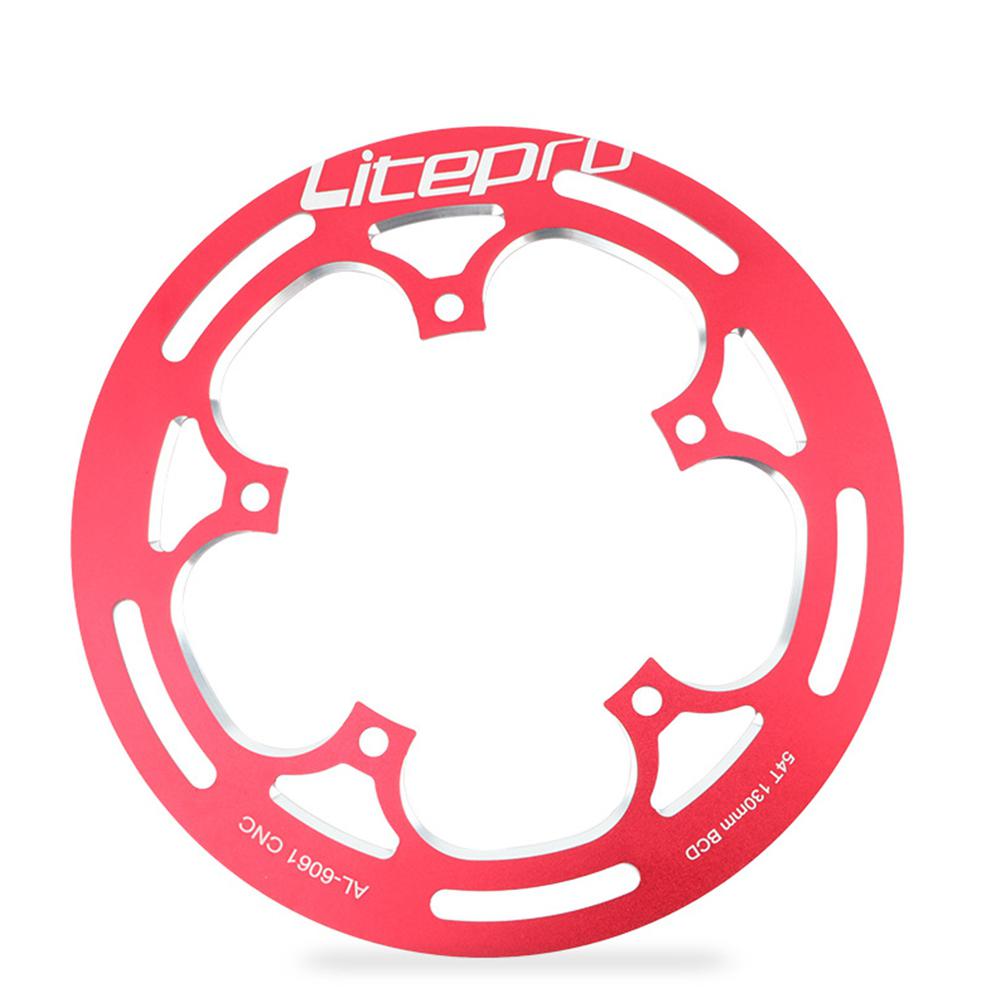 50t 52t 53t 54t Single Chainring Aluminium Alloy Bicycle Chain Ring Chain Wheel Ring Protective Cover Cycling Accessories: 54T red