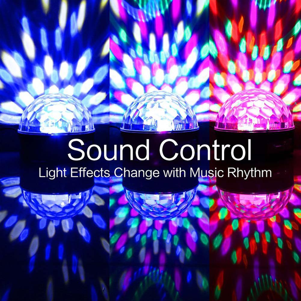 Bluetooth led dj disco lys lyd kontrol scene lys rgb magiske krystalkugle lampe projektor effekt lampe lys julefest