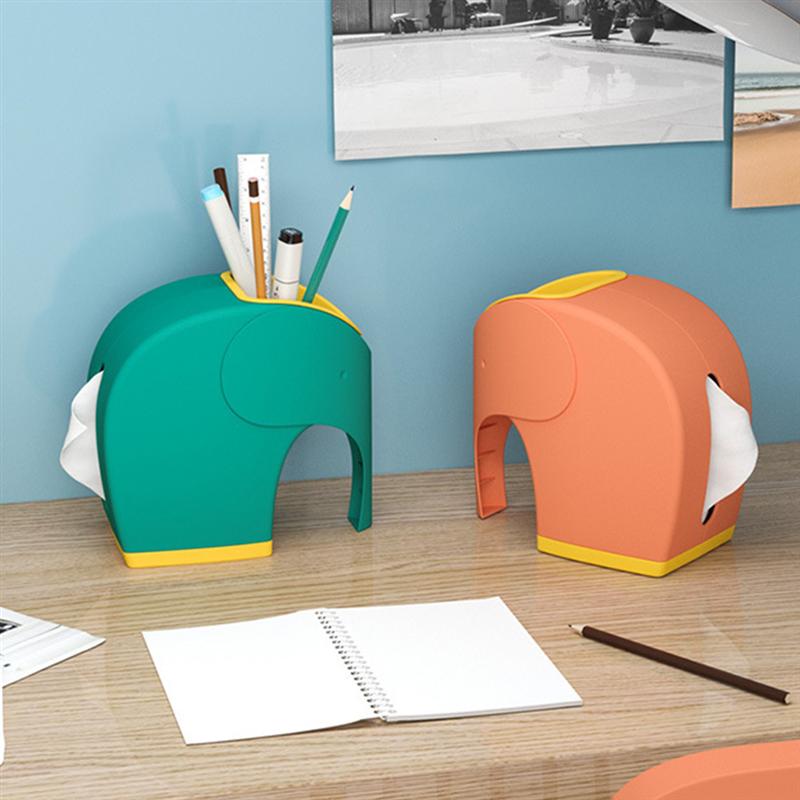Home draw box bedroom multifunctional remote control storage box cute elephant tissue box living room Nordic style