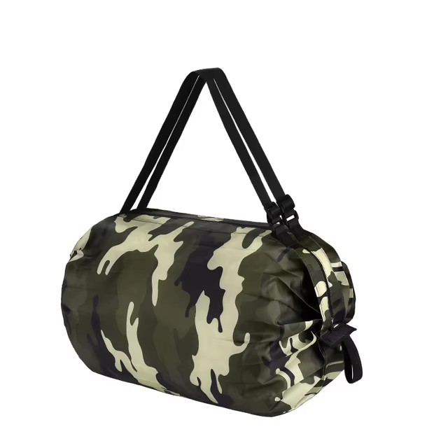 opvouwbare opbergtas Draagbare reiscamouflage Handtassen Grote capaciteit met handvat Japen boodschappentas: Clear