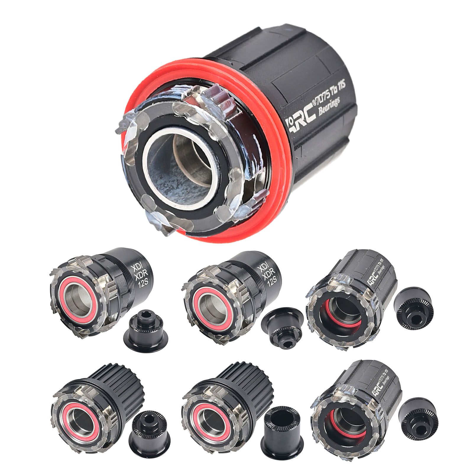 Adaptateur de moyeu de vélo, 4/6 cliquets, roulement scellé, capuchon d&#39;extrémité, pièces adaptées aux moyeux Shimano ARC 8-12 S