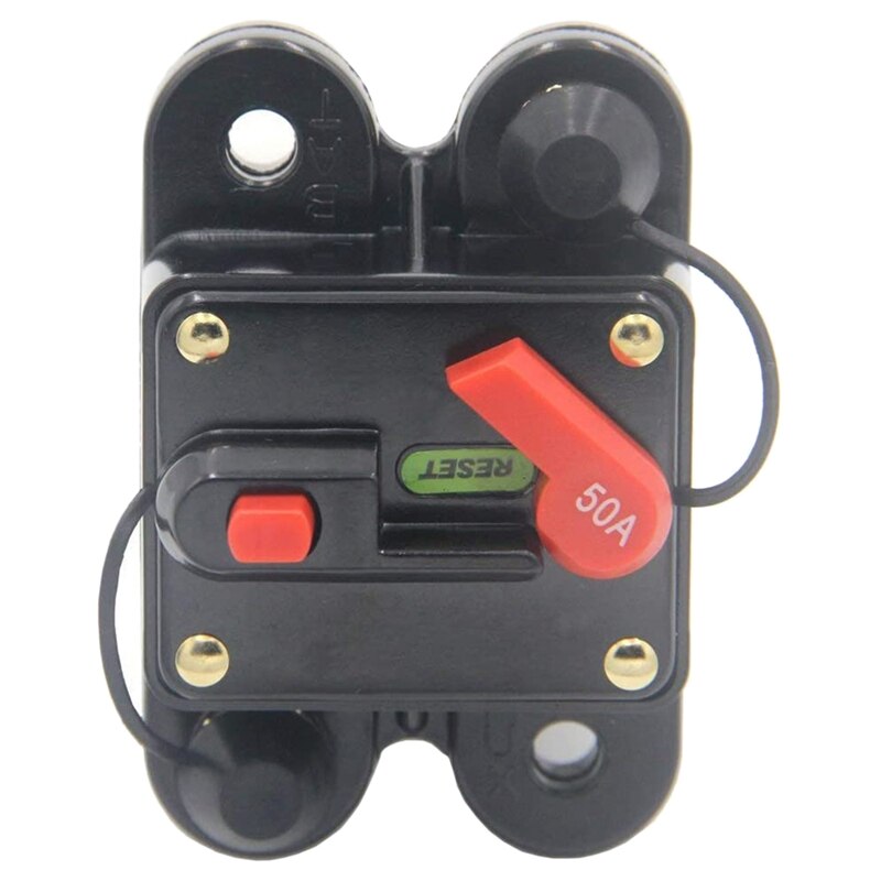 Circuit Breaker with Menual Reset Home Solar System for Car Audio and Amps Protection 12V-24V DC Reset Inverter: Auburn
