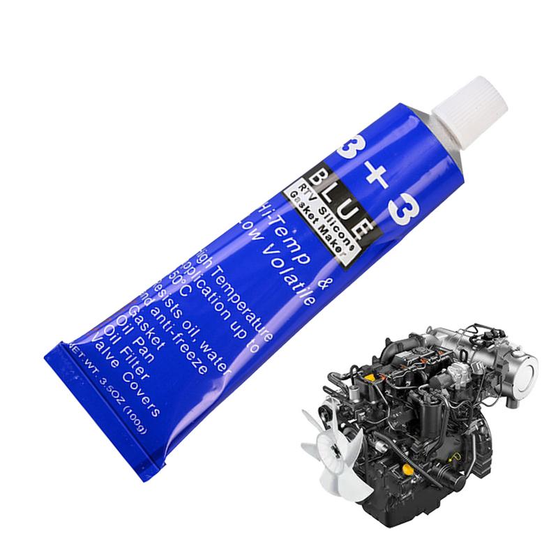 Adesivo para junta de motor, 100g, selante de borracha de silicone, resistente a altas temperaturas, cola para caixa de motor, equipamento mecânico, enchimento de fenda