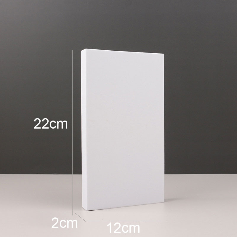 Cubos blancos para fotografía de mesa, Material de decoración de fondo 3D para posar fotos, joyería, juguete cosmético: Square 22x12x2 cm