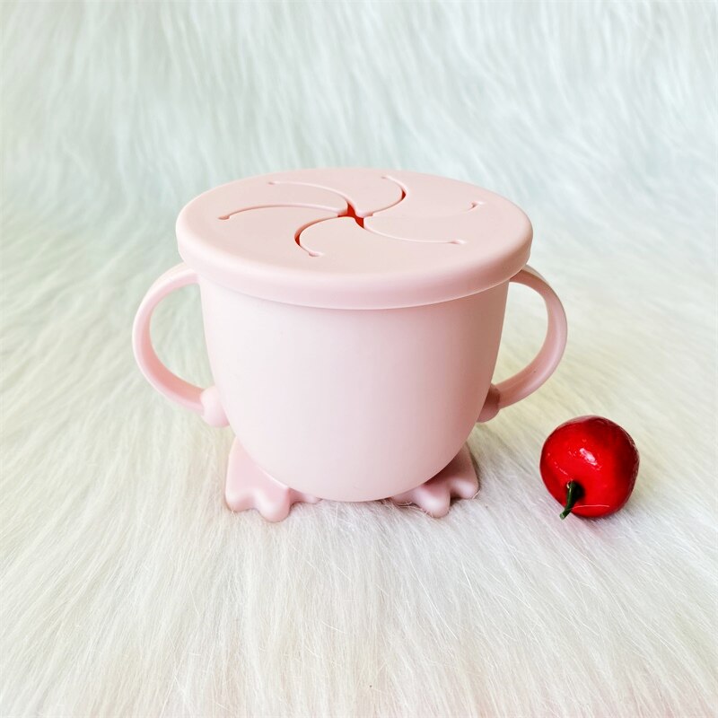 1Pcs Silicone Cartoon Children's Snack Cups -Proof Portable Shape Silicone Cups Safety Environmental: 7