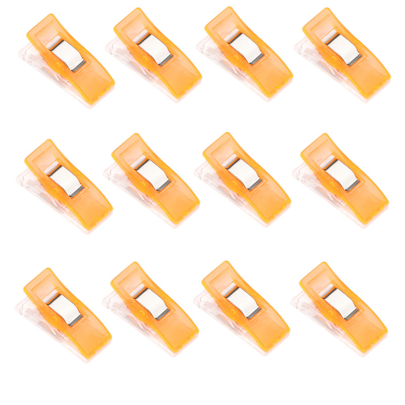 10/20 ks sponky na šitie viacfarebné quiltovacie sponky na viazanie látky sponka na papier na šitie sponiek pre domácich majstrov quiltovanie príslušenstvo: Oranžová / 20 ks