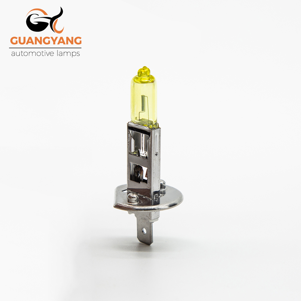 2 uds H1 12V 55W luz amarilla faro de coche 2800K bombillas halógenas para automóvil lámparas antiniebla luces halógenas de Luz De Carretera