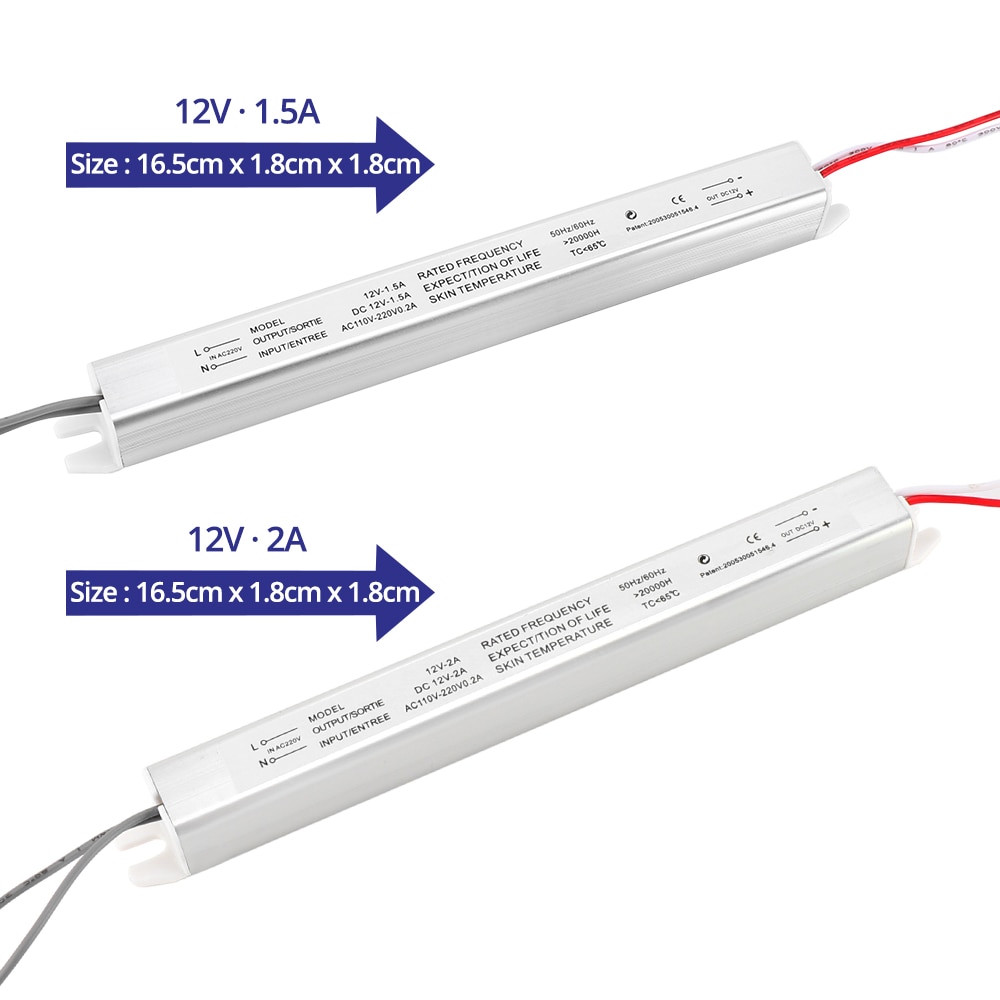Ultradünne 12V Netzteil 1.5A 2A 3A 4A 5A Schalt LED-treiber Beleuchtung Transformator 220V 12V 24V 18W 24W 36W 48W 60W 72W