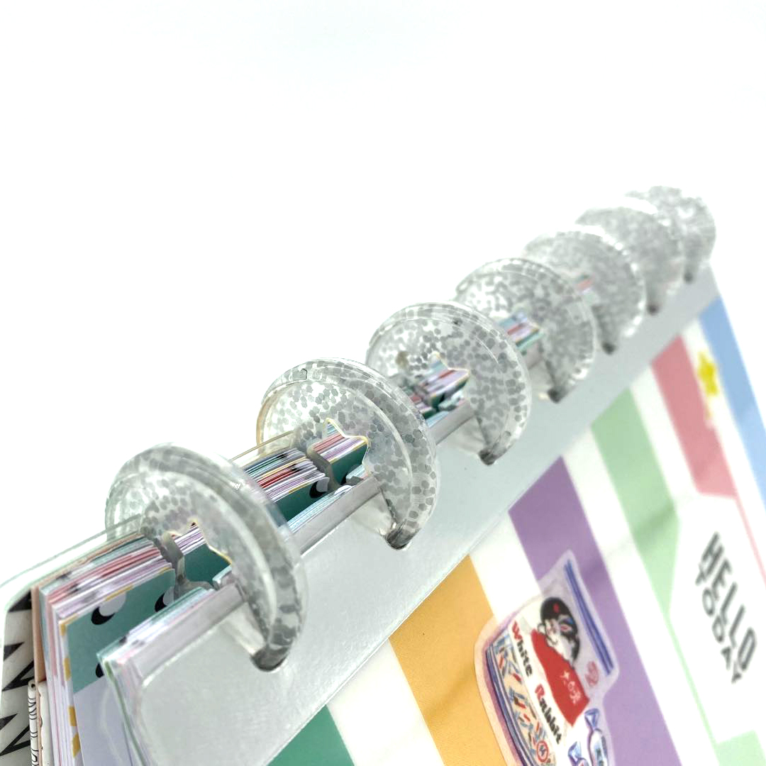 Binder-accesorios de plástico para encuadernación, hebilla de 12 piezas, 27mm, agujero De Seta para Notebook, Binder A4