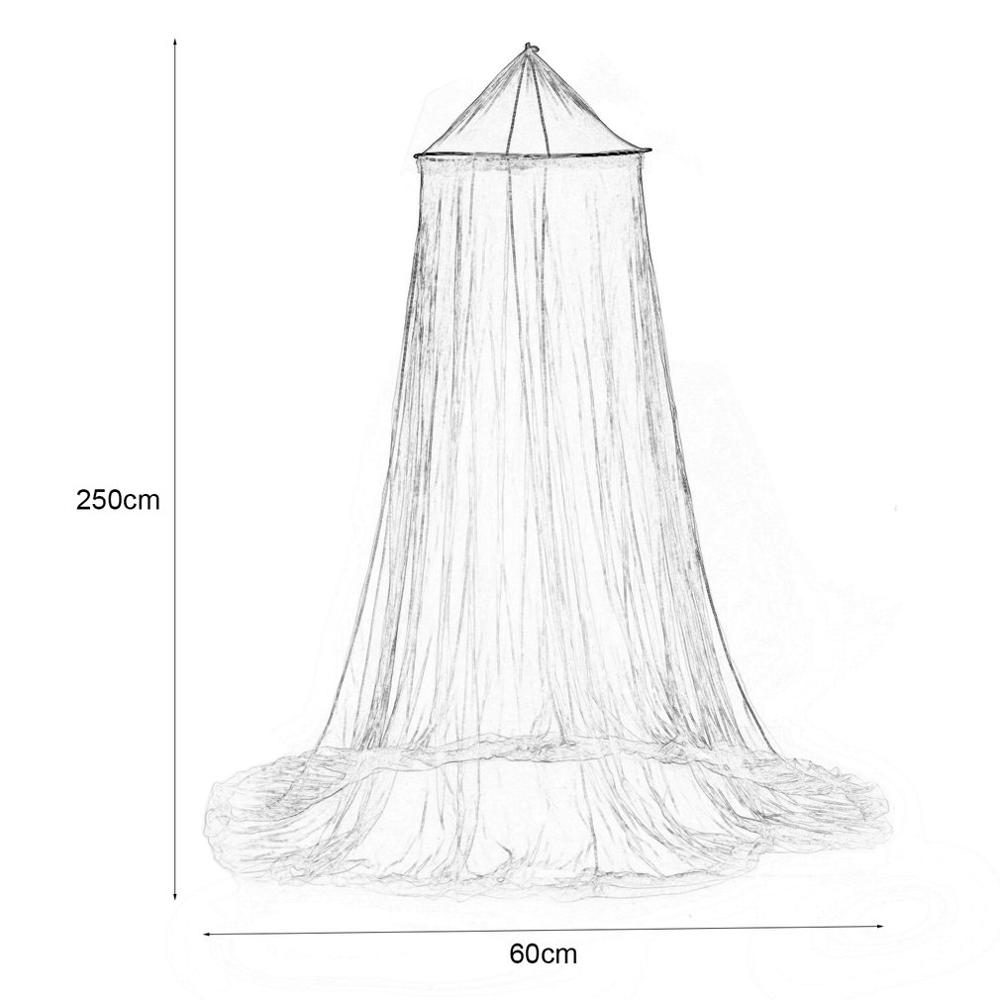 Summer Round Lace Anti-mosquito Bed Canopy Netting Curtain Polyester Mesh Fabric Home Textile Hung Dome Mosquito Net