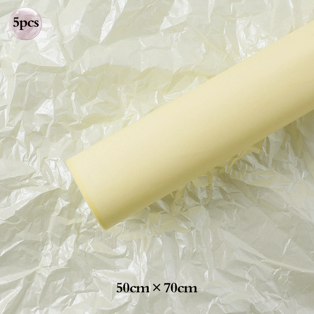 Kleuren Boeket Gouden Rand Dubbelzijdig Bloem Inpakpapier Bedrade Linten voor Bruiloft Moeders Dag Bloemistbenodigdheden