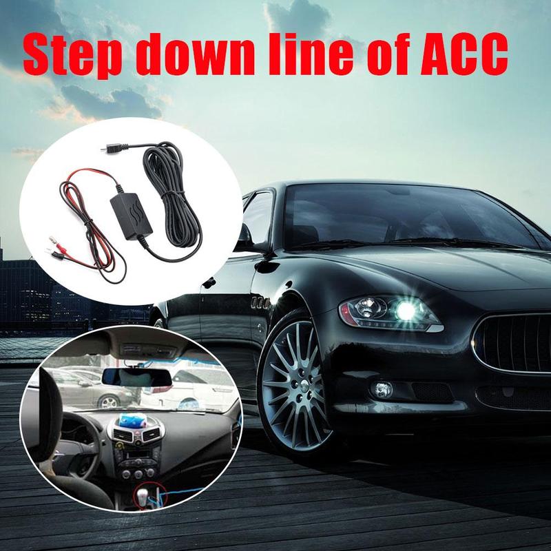 Para caja de fusibles Universal HardWire cámara de salpicadero de coche Kit cable Micro USB duro C5G5